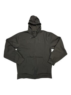 Burton Snowboard Hoodie Mens Sz Large Full Zip Sweatshirt Black Embroidered
